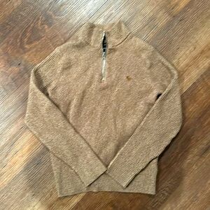 NWOT Men’s Tan Abercrombie Sweater Quarter Zip (size small)